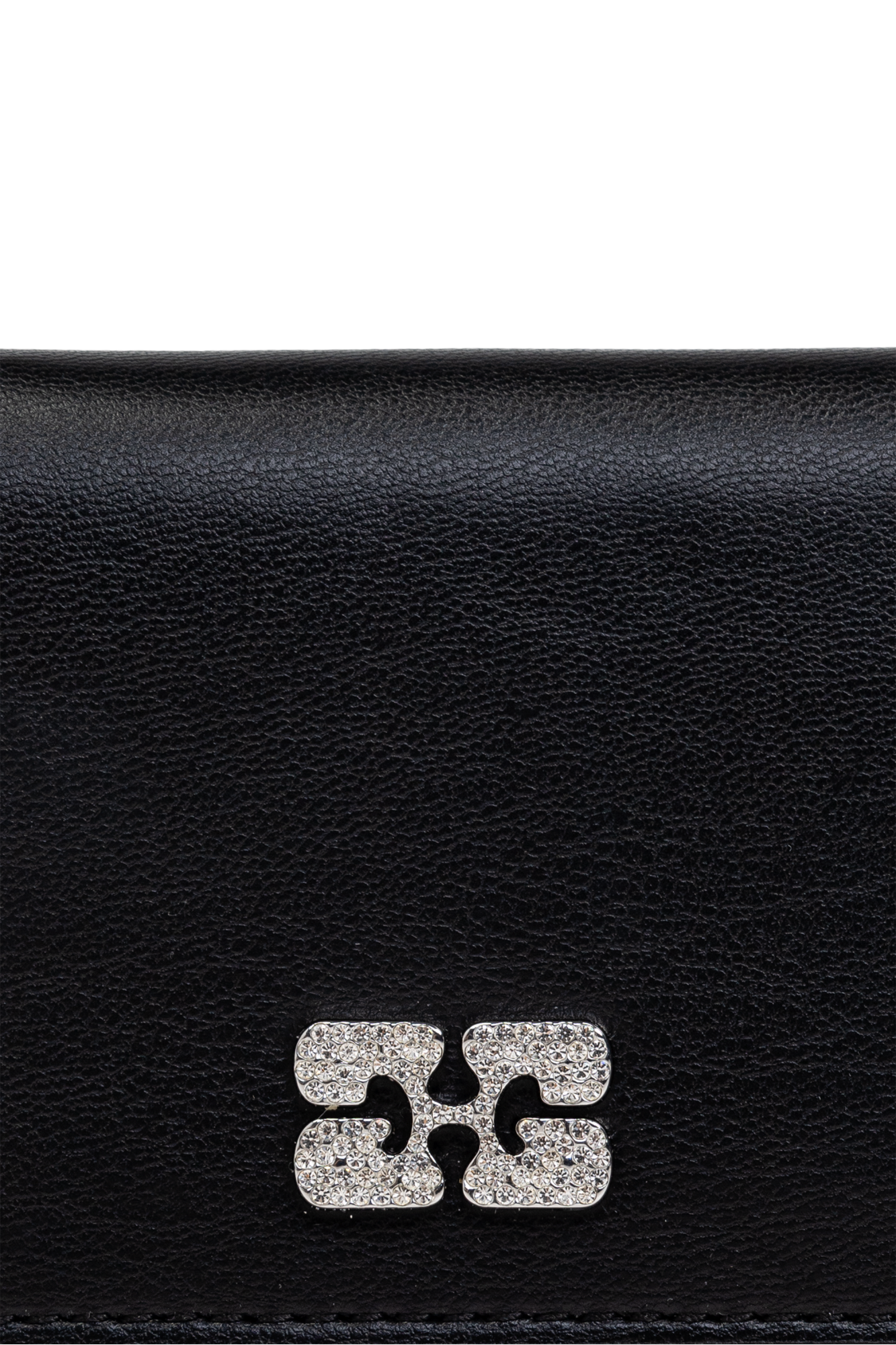 Black Black Ganni Bou Trifold Wallet | GANNI US